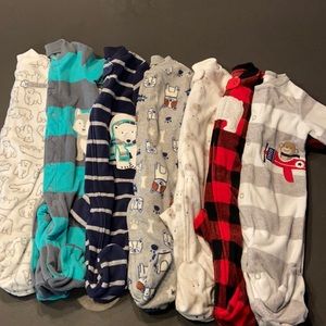 Carter’s Fleece Pajama Bundle (Button and Zippers) 3 Month